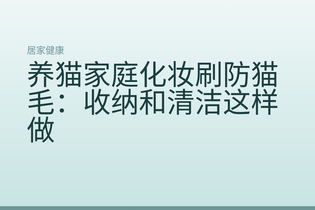 养猫家庭化妆刷防猫毛:收纳和清洁这样做